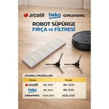 Özbience Robot Süpürge Için 2 Li Yan Fırça ve Hepa Filtre ile Temizlik Keyfi - Altın - Seçenek 1