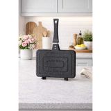 Özbience Sağlam Granit Döküm Ocak Üstü El Tostu 25X18 cm Büyük Boy - Ahşap
