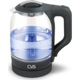 Özbience Şeffaf Cam Kettle, Güçlü Isıtma, Şık ve Dayanıklı Tasarım - Ahşap - Beyaz