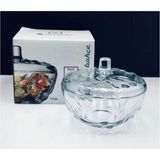 Özbience Şeffaf Cam Şekerlik, Şık ve Dayanıklı, Modern Mutfak Aksesuarı - 00 Beyaz - Seçenek 1