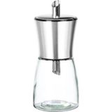 Özbience Şeffaf Dökme Cam Toz Şekerlik, 200 Ml, Şık ve Kullanışlı Tasarım - Altın - Gümüş - Seçenek 1