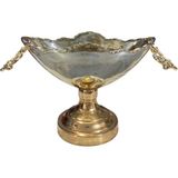 Özbience Şeffaf Kristal Cam Desenli Gondol Şekerlik 34X16X22 cm - 05S-Sarı - Seçenek 1