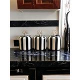 Özbience Seramik Baharatlık Seti 3'lü Siyah Gümüş Kapak 1.4l Feray Home - Seçenek 1