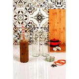 Özbience Set Halinde 600 ml Silindir Kavanozlar, 3’lü Paket, Pratik ve Şık Tasarım - Ahşap - Beyaz