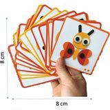 Özbience Sevimli Hayvanlar Montessori Tangram, 30 Ahşap Parça ve 20 Kart ile Eğlenceli Öğrenme - Seçenek 1