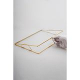 Özbience Şık 25X15CM Pirinç Gold Kapaklı Cam Söz Nişan Servis Tepsisi - Altın - Seçenek 1