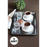 Özbience Şık 2'li Paslanmaz Çelik Servis ve Sunum Tepsisi 33X23CM - Ahşap - Bej - Seçenek 1