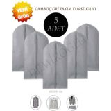Özbience Şık 5'li Gri Takım Elbise Kılıfı Seti, Koruma ve Dekorasyon Için Ideal - Altın - Gri - Seçenek 1