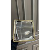 Özbience Şık 6'lı Kare Gold Gümüş Metal Sunum Tepsisi Seti - Altın - Seçenek 1
