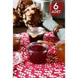 Özbience Şık 80 ml Cam Saklama Kavanoz Seti (6'lı) - Pratik ve Güvenli Kullanım - Ahşap