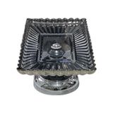 Özbience Şık Metal Ayaklı Cam Şekerlik 16X28X12 Cm, Zarif ve Kullanışlı Tasarım - 001-Renkli - Seçenek 1
