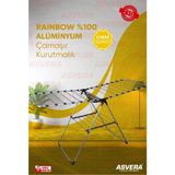 Özbience Şık ve Dayanıklı %100 Alüminyum Çamaşır Kurutmalık, Pratik Kullanım - Altın - Gri - Seçenek 1