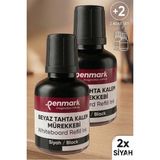 Özbience Siyah Yazı Tahta Kalemi 30 Ml, 2'li Set, Kolay Silinebilir ve Doldurulabilir - 001-Renkli - Seçenek 1