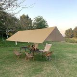 Özbience Su Geçirmez Güneşlik Tente 500X300 cm Bahçe ve Plaj Gölgelik - Ahşap - Bej
