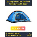 Özbience Su Geçirmez Kamp Çadırı, Dayanıklı Tüllü, Kolay Kurulum, 2-3 Kişilik - Açık Bej