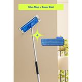 Özbience Ultrafiber Mop Seti, Tavan ve Yüksek Alanlar Için Pratik Temizlik Araçları - Ahşap - Ceviz - Seçenek 1