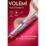 Özbience V-004 Dar Plakalı Saç Düzleştirici, Hızlı Isınma ve Dijital LED Ekranlı - Altın - Gri - Seçenek 1