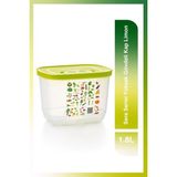 Özbience Yüksek Gövdeli Meyve ve Sebze Saklama Kabı, 1.8 Lt, Limon Renk - Ahşap - Beyaz - Seçenek 1