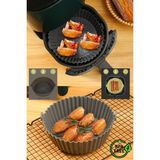 Özbience Yüksek Kaliteli Silikon Airfryer Pişirme Kabı, Standart Uyumlu - Ahşap