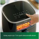 Özbience Yüksek Kapasiteli 3000 Serisi 5.6 Litre Rapid Air Airfryer Xl - Ahşap - Beyaz