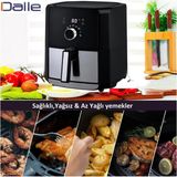 Özbience Yüksek Kapasiteli 5.5l Airfryer, 1700W ile Sağlıklı Pişirme - Ahşap