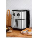 Özbience Yüksek Kapasiteli 5,5l Inox Double Pan Airfryer, Sağlıklı Pişirme Keyfi