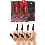 Özbience Yüksek Performanslı E-Spor Parmak Eldiveni Seti 2 Çift, Ter Geçirmez, Konforlu - (Kenya)Black-TrueWhite - Seçenek 1