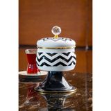 Özbience Zigzag Emaye Şekerlik, 900 Ml, 12 Cm, Şık ve Kullanışlı Tasarım - 00 Beyaz - Seçenek 1