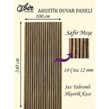 Özbir Mobilya Safir Meşe Akustik Duvar Paneli 100X240 Ahşap Duvar Paneli - 100*240