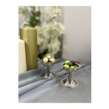 ÖZBURAK 6 Adet Çelik Ayaklı Mini Lokumluk Ikramlık Sunumluk Çikolatalık & Kahve Yanı Çap:6 Boy:7 cm