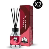 Özcan Amber Romantik Kokulu Çubuklu Oda Kokusu Ekstra Kalıcı Esansiyel Yağ Romantic Amber 50ML x 2