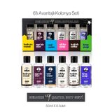 Özcan Bey Cep Deluxe Serisi Hediyelik Özel Parfümlü Kolonyalar 6'lı Avantaj Paketi 50ml Ekonomik Çanta Boy Seti 6x50ml