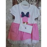 Özcan Kız Bebek Baskılı Elbise - 6 Ay - 001-Beyaz