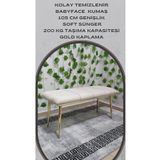 ÖZCAN METAL GOLD Metal Ayaklı Metal Kasalı Bench Mutfak Salon Antre Yatak Odası Balkon Puf Bank