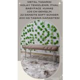 ÖZCAN METAL Krom Metal Ayaklı Metal Kasalı Bench Mutfak Salon Antre Yatak Odası Balkon Puf Bank