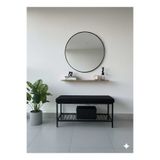 ÖZCAN METAL Metal Ayaklı Raflı Bench Puf Bank Antre Mutfak Salon Yatak Odası Puf Bank 105×40