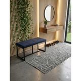 Özcan Mobilya Aksesuar 105×40 Siyah Metal Ayaklı Bench Puf Bank Antre Mutfak Salon Yatak Odası Puf Bank 105×40 - Füme