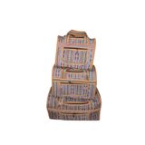 Özcan Tasarım 3'lü Valiz - 3'lü Bavul - 3'lü Çanta ( Kilim Desen )