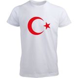 Özcan Tasarım Ay Yıldızlı Tişört - Standart - Beyaz