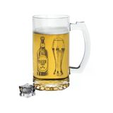 Özcan Tasarım Bira Şişesi Baskılı Bira Bardağı - Bira Şişeli Bardak