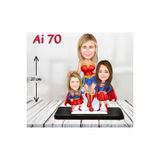 Özcan Tasarım Kişiye Özel Ahşap Biblo - Aile Karikatür Biblo - 3 Kişilik Aile Biblo 21