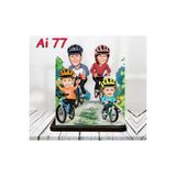 Özcan Tasarım Kişiye Özel Ahşap Biblo - Aile Karikatür Biblo - 4 Kişilik Aile Biblo 34