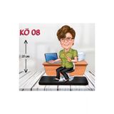 Özcan Tasarım Kişiye Özel Ahşap Biblo - Kadın Öğretmen Karikatür Biblo - Öğretmen Biblo 8