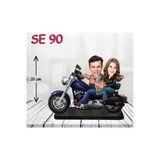 Özcan Tasarım Kişiye Özel Ahşap Biblo - Motor Kullanan Çift 4