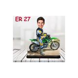 Özcan Tasarım Kişiye Özel Ahşap Biblo - Motor Kullanan Erkek Karikatür Biblo 12