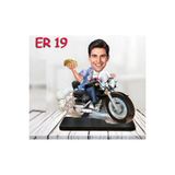 Özcan Tasarım Kişiye Özel Ahşap Biblo - Motor Kullanan Erkek Karikatür Biblo 4