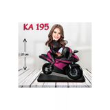 Özcan Tasarım Kişiye Özel Ahşap Biblo - Motor Kullanan Kadın Karikatür Biblo 2