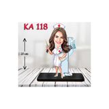 Özcan Tasarım Kişiye Özel Ahşap Biblo - Sağlıkçı Kadın Karikatür Biblo - Doktor Biblo 10