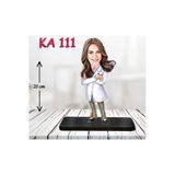 Özcan Tasarım Kişiye Özel Ahşap Biblo - Sağlıkçı Kadın Karikatür Biblo - Doktor Biblo 3