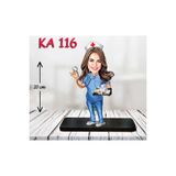 Özcan Tasarım Kişiye Özel Ahşap Biblo - Sağlıkçı Kadın Karikatür Biblo - Doktor Biblo 8